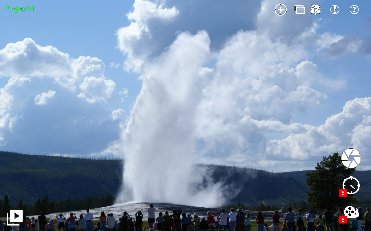 Old Faithful capture using Controlled Capture